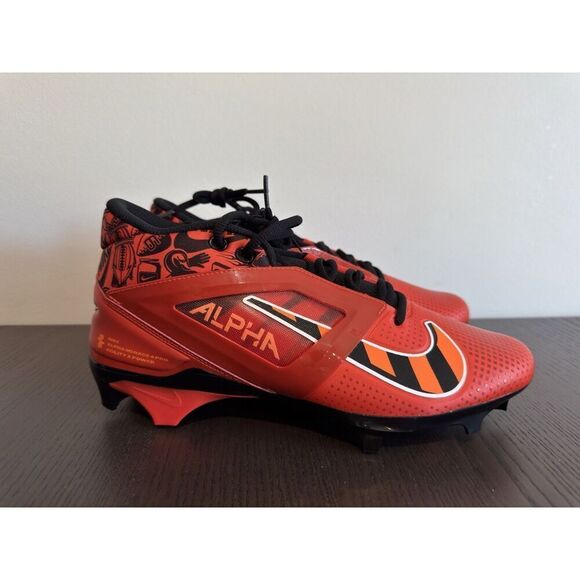 Nike‎ Alpha Menace 4 Pro NRG so 10 Mens Picante Red Orange Football Cleats Shoes main image 8